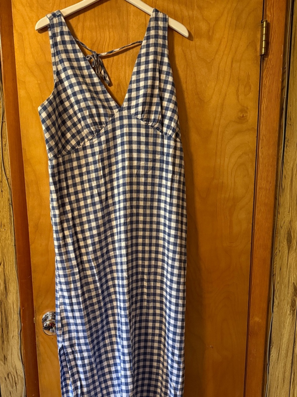 Blue and White Gingham Dress